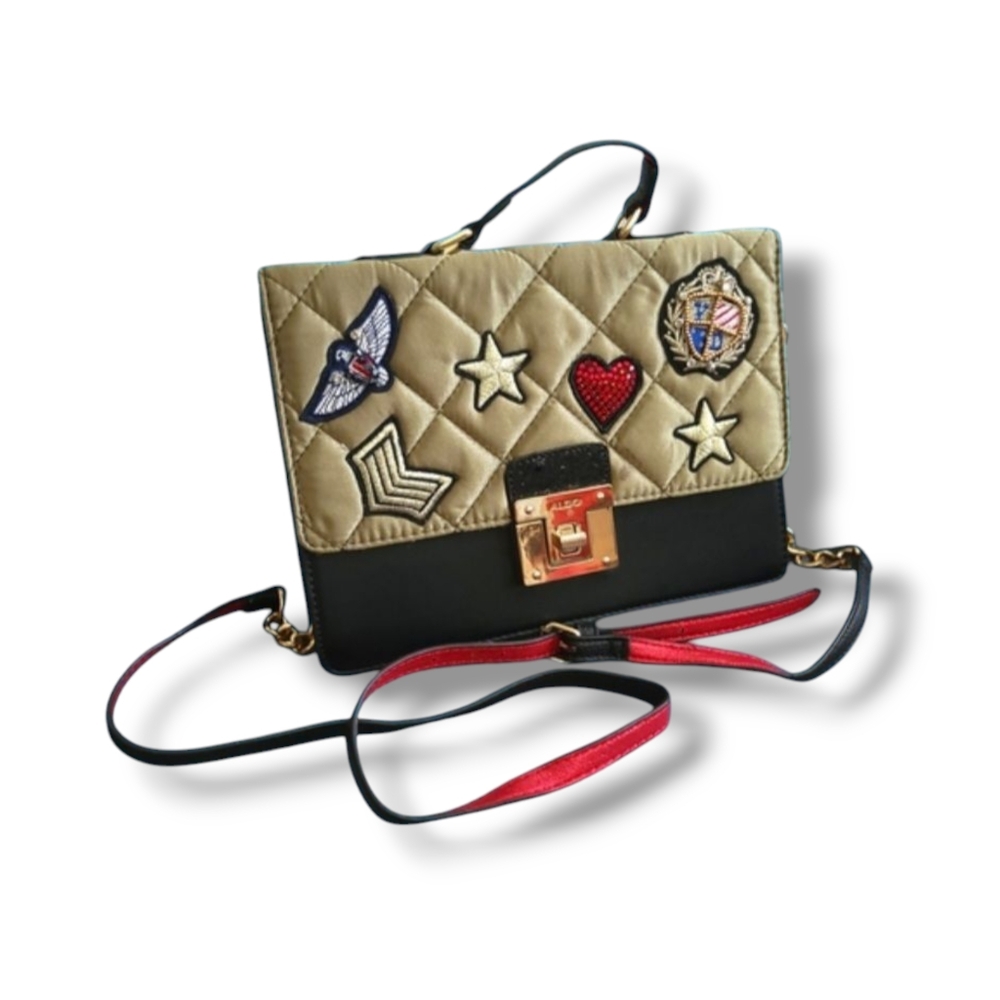 ALDO | Gorgeous Military Appliques Quilted Crossbody Bag (OS)
